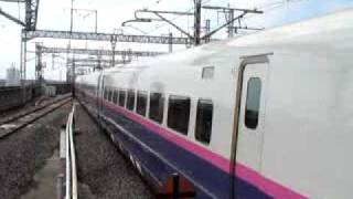 Shinkansen E2 with E4 departure, 東北新幹線