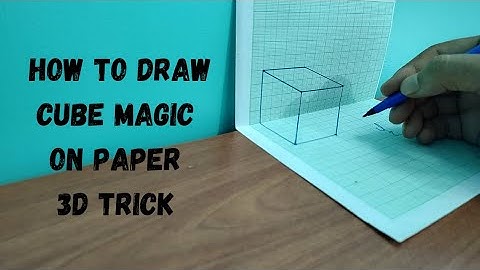 How to draw a Cube 3D Trick Art on Graph Paper 📜 #art #illusion #magic with paper