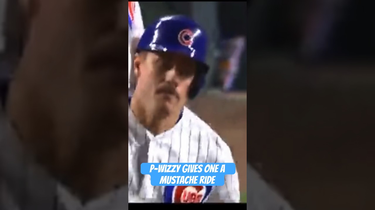 Chicago Cubs Patrick Wisdom gives a ball a mustache ride #shorts