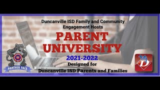 Parent University - August 24, 2021:  Welcome Back