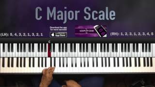 C Major Scale: Correct Fingerings chords