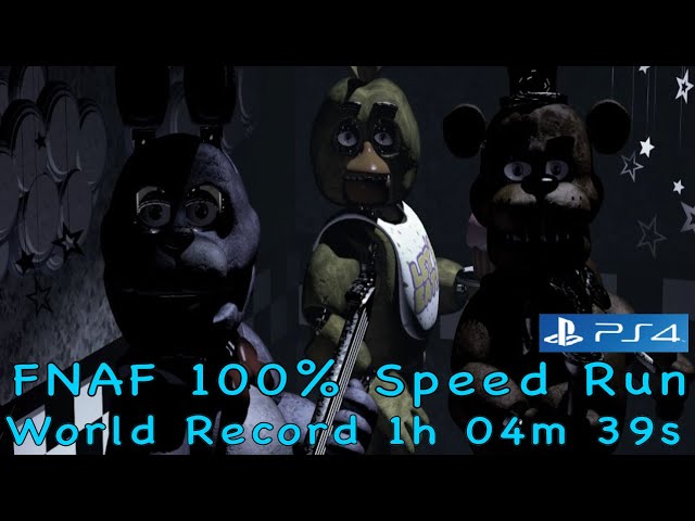 FNAF Help Wanted Former World Record 1st Place 100% Speed Run VR 