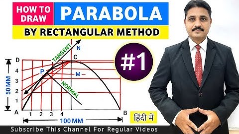 HOW TO DRAW PARABOLA BY RECTANGULAR METHOD OR OBLONG METHOD IN ENGINEERING DRAWING PROBLEM 1