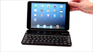 Logitech Ultrathin kabellose Bluetooth Tastatur mit Display Schutzcover und Halterung