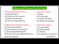 Idioms and Phrases for competitive exams | Idioms and Phrases mcq | Idioms and Phrases Previous year