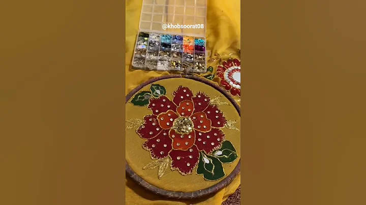 part 2 of organza Dupatta ✨#shorts #handpainted #dupatta#khobsoorat08