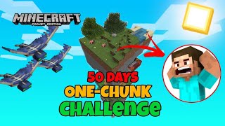 I SURVIVED 50 DAYS IN ONE CHUNK in MINECRAFT PE