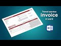 How to create travel service invoice using ms microsoft word