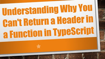 Understanding Why You Can