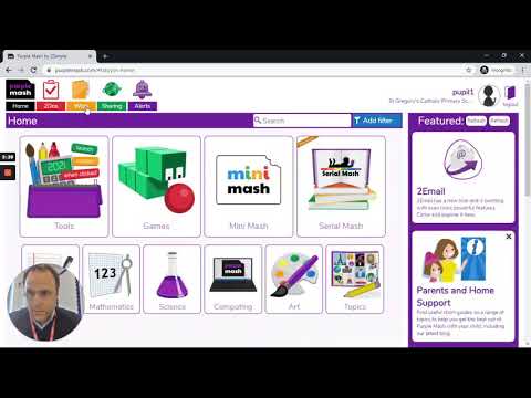 How to access Purple Mash and complete an assignment.