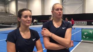 Laura Robson & Joss Rae interview after Fed Cup win over Latvia