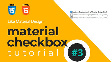Tutorial #3 - UI Elements - Bootstrap Like Material Design Checkbox - HTML & CSS, Web Design