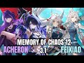E0S0 Acheron &amp; E0S0 Feixiao | Memory of Chaos 3.1 Floor 12 | Honkai Star Rail