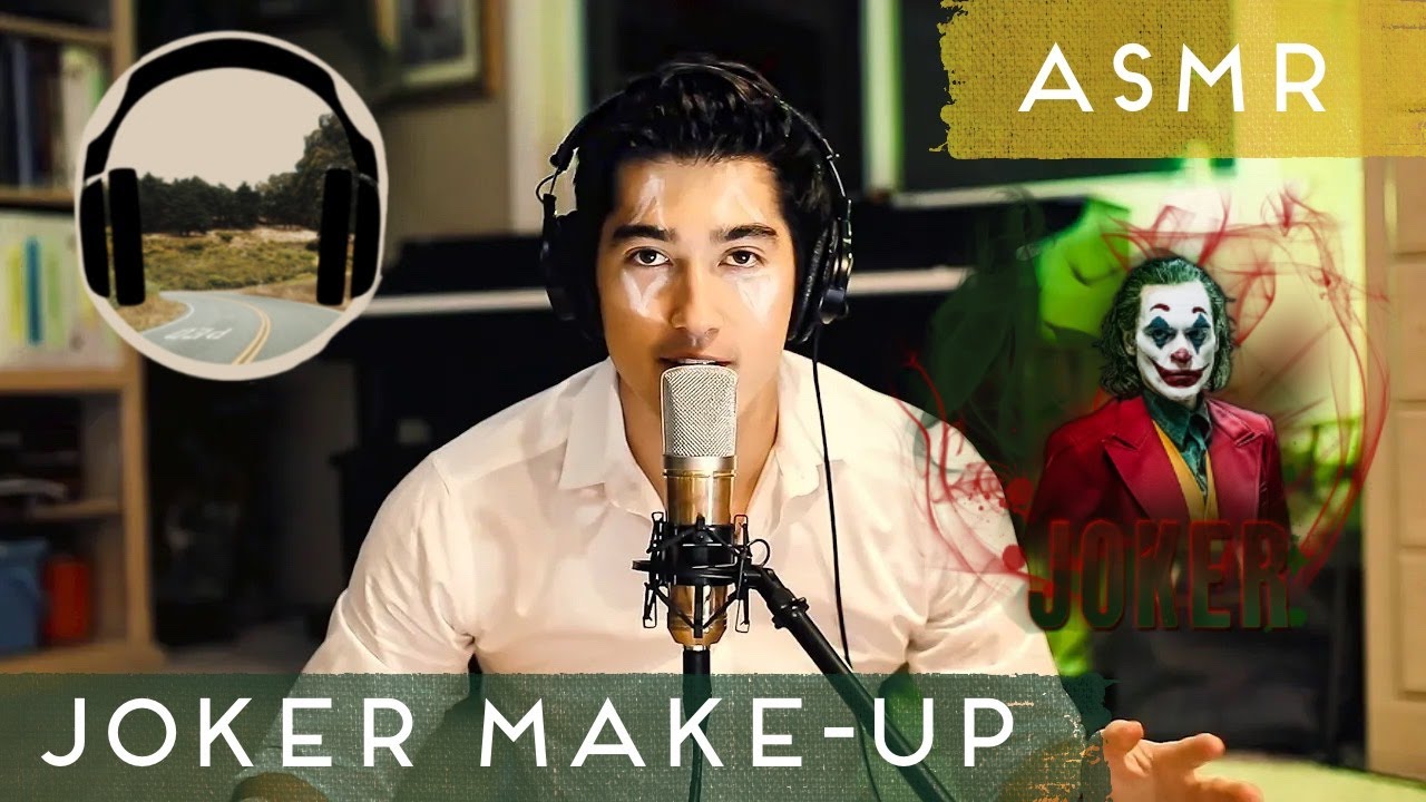 ASMR | JOKER Make-Up for Halloween! (Whisper + Tapping)