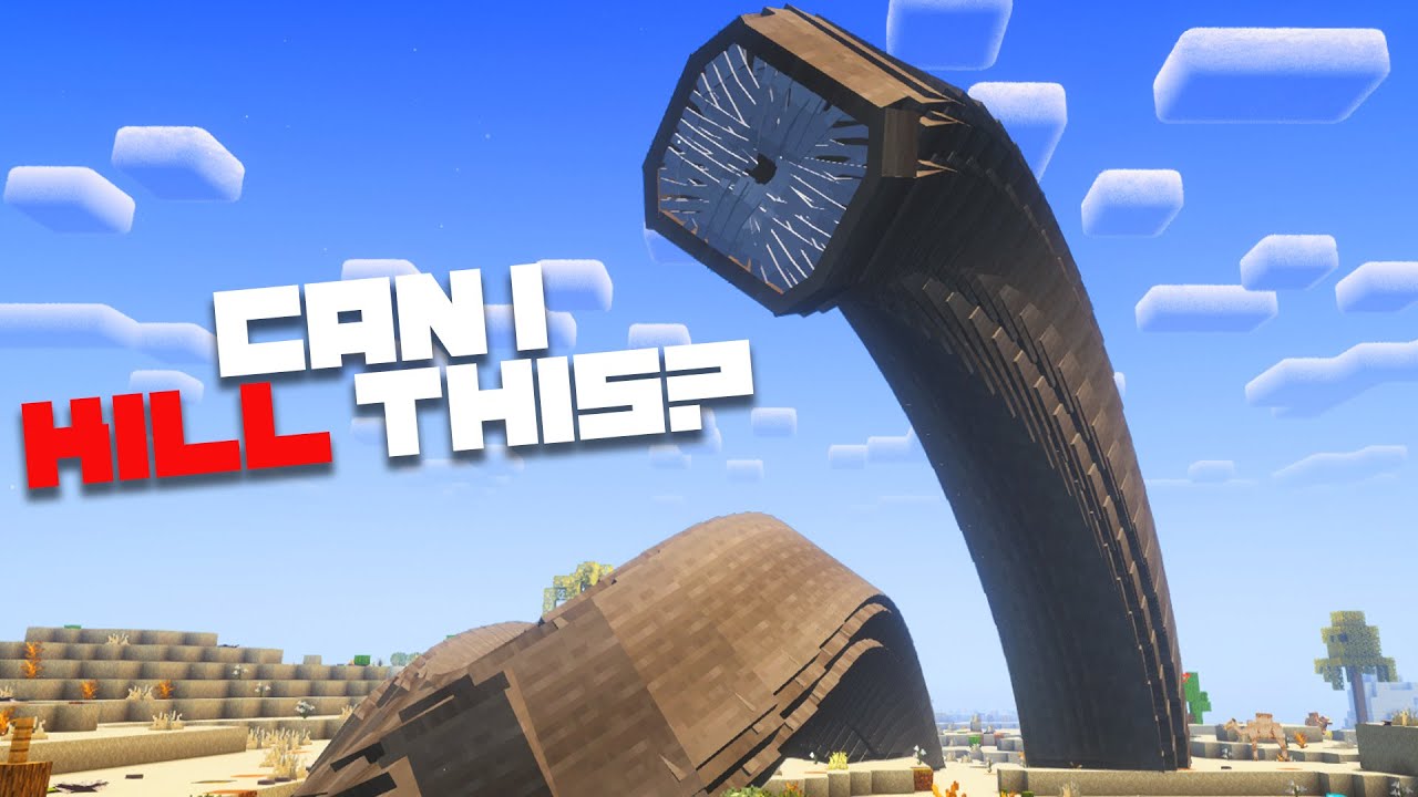 Defeating a Dune Sandworm in Minecraft - Day 101