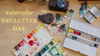Organizing My Huge Watercolor Collection | Studio Declutter & Palette Tour