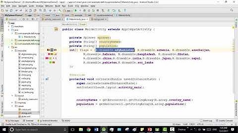 Android Bangla Tutorial 4.15 : Spinner with OnItemSelected Listener (part-1)