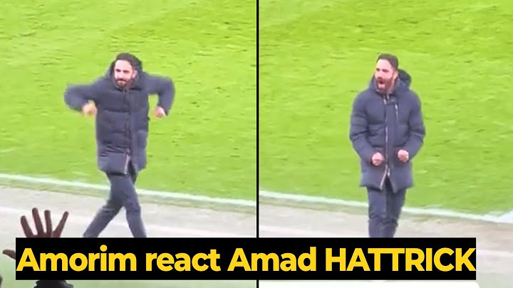 Ruben Amorim celebrates Amad Diallo's hat-trick against Southampton, but look at Zirkzee...