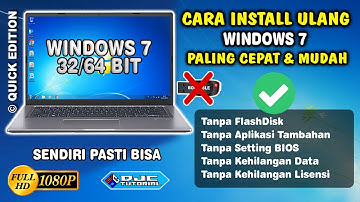 Cara Instal Ulang Windows 7 Paling Cepat dan Mudah Tanpa Flashdisk | Tanpa Kehilangan Data