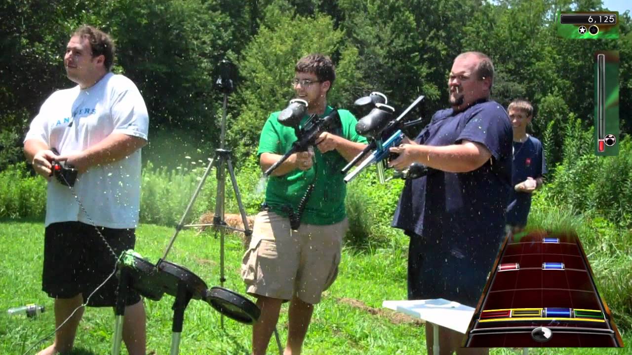 Rock Band 2 Expert Drums Nine In The Afternoon Pass Attempt Using Paintball Guns A Gaming
