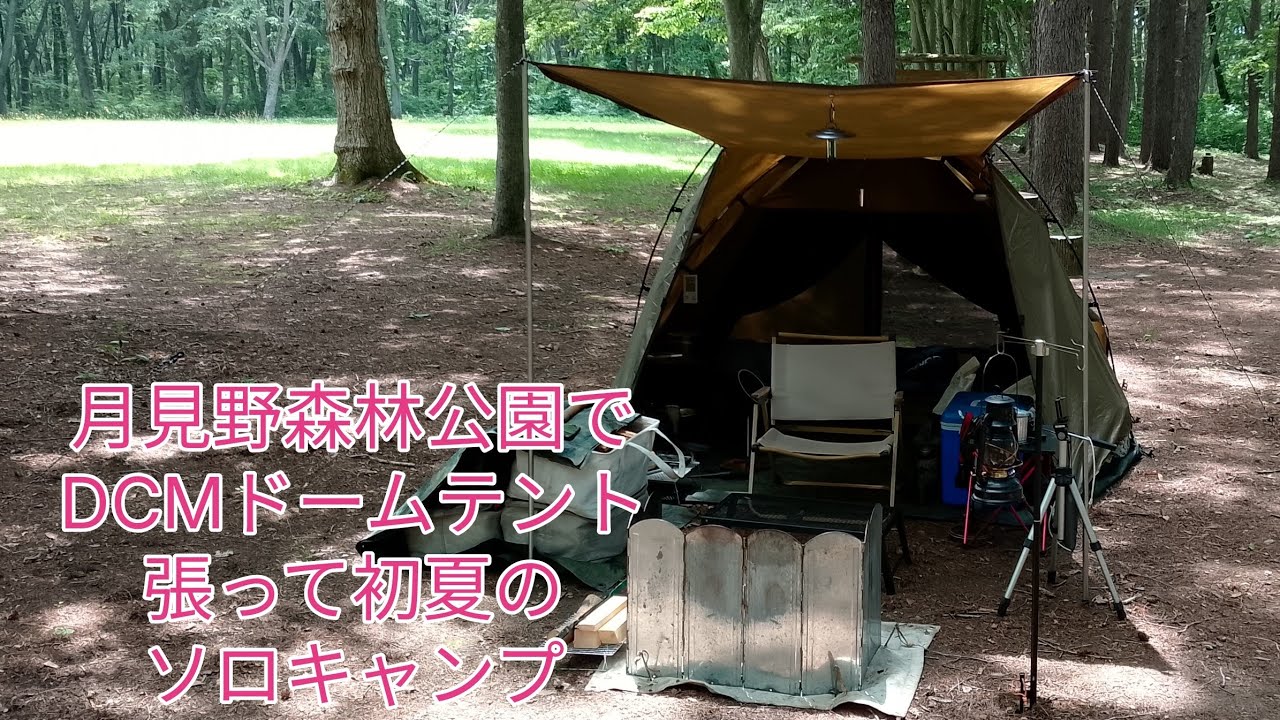 Early Summer Solo Camping with a DCM Dome Tent at Tsukimino Forest