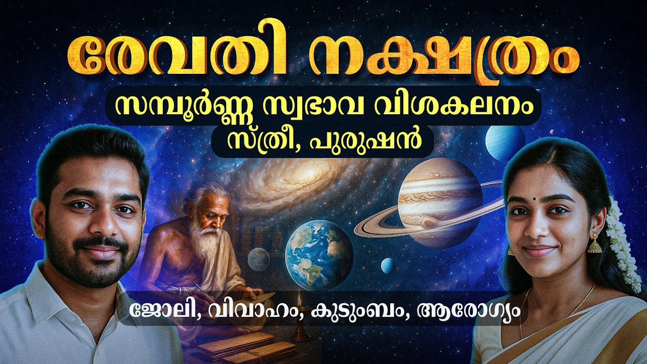 രേവതി നക്ഷത്രം സ്വഭാവ വിശകലനം | Revathi Nakshatra Malayalam | വിവാഹം, ജോലി, സാമ്പത്തികം, ദോഷപരിഹാരം