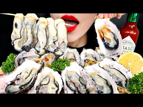 ASMR RAW OYSTER 굴 먹방 SEAFOOD MUKBANG EATING SOUNDS NO TALKING 咀嚼音 หอยนางรมดิบ