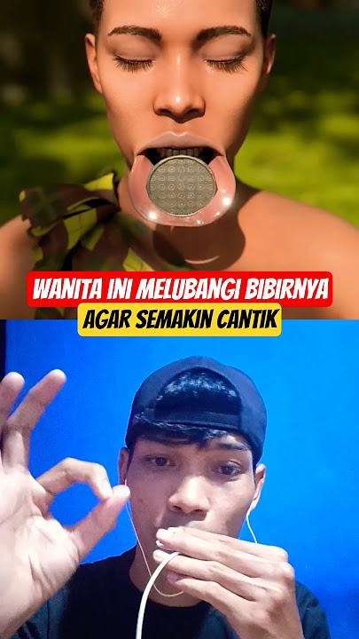 wanita ini melubangi bibirnya agar cantik. #shorts #funny #trending #comedy #trendingshorts