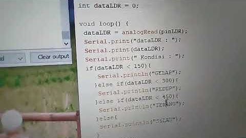 Program Rangkaian Sensor Cahaya LDR