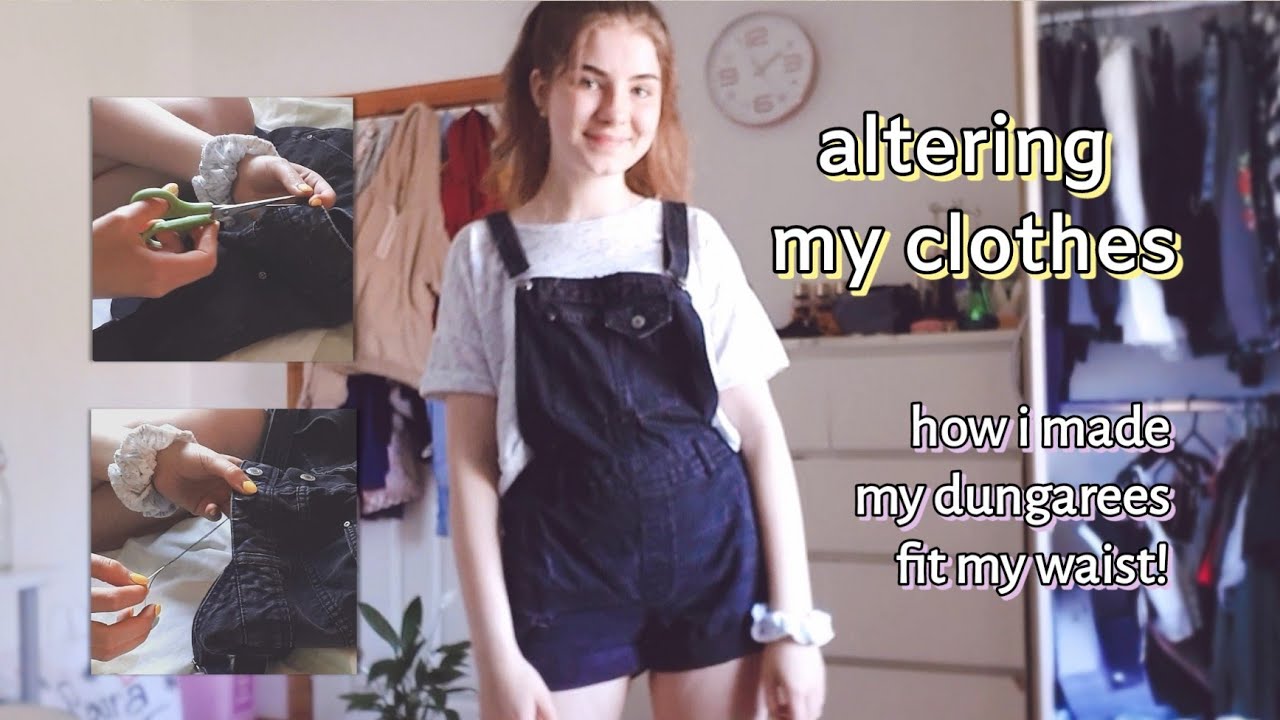 Altering Too-Big Dungarees To Fit My Waist  (Kinda Surprised How Well It Worked)