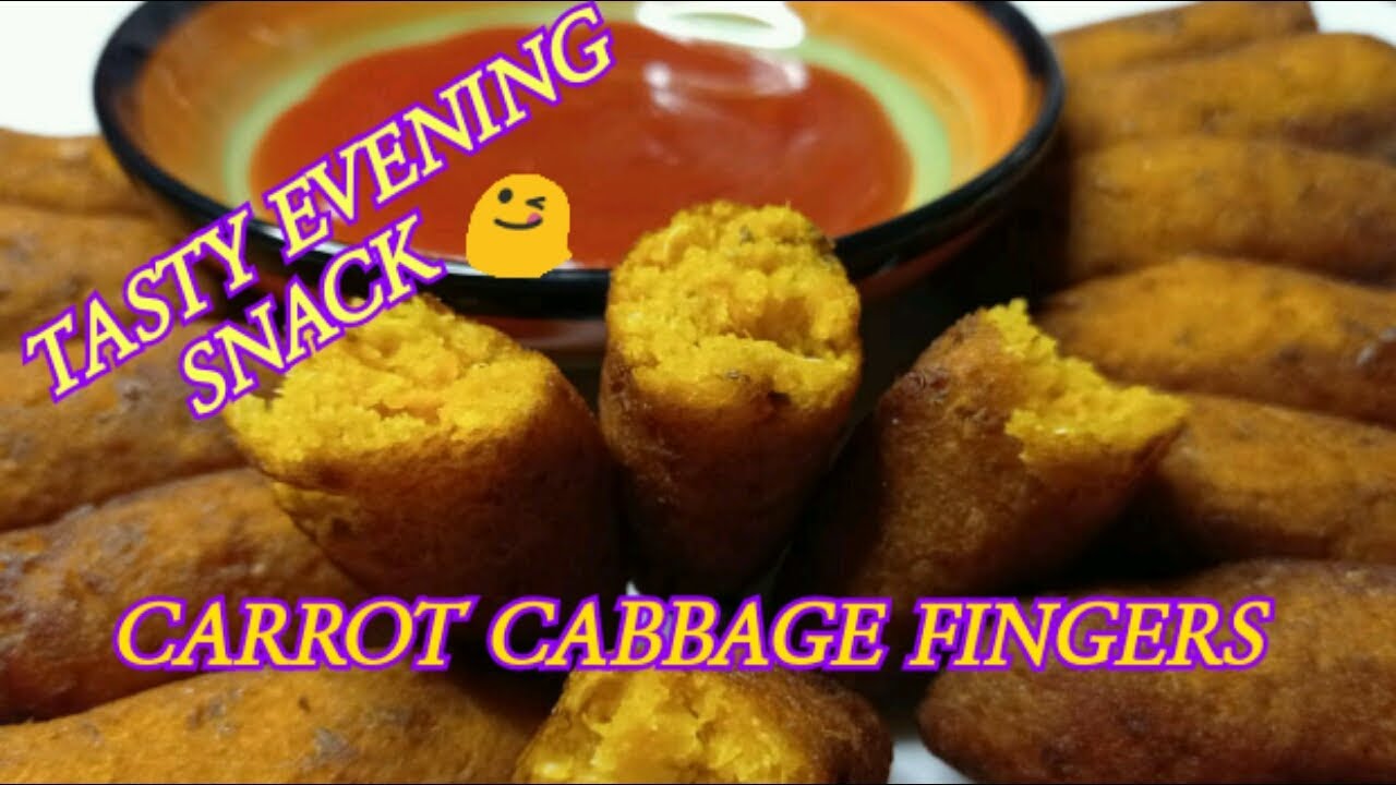 Carrot Cabbage Fingers tasty & simple evening snack crispy desi