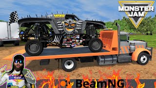 Monster Jam INSANE High Speed Jumps and Crashes Map #20 | BeamNG Drive