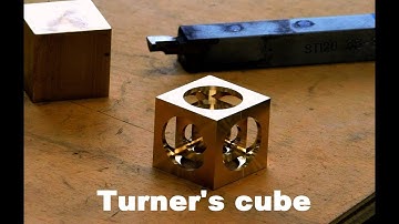 Cube in cube I made with one cutting tool! /turner