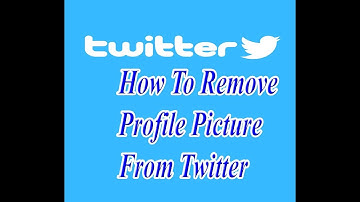 how to remove profile picture from twitter