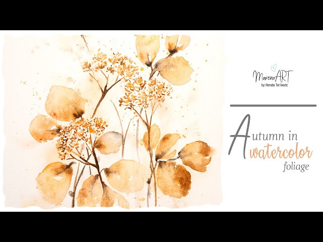 Autumn in watercolor - flowers and foliage for beginners class=