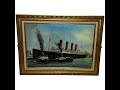 Historic Marine Art Masterpiece | RMS Mauretania Docking at Liverpool by Eddie Baker (New Arrival)
