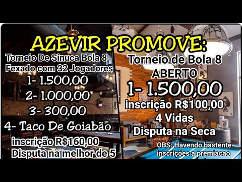 TORNEIO DE SINUCA DO AZEVIR - BLUMENAU S/C 