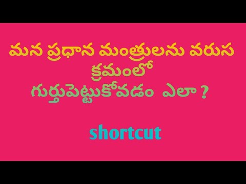 భారత ప్రధాన  మంత్రులను వరుస క్రమంలో గుర్తుపెట్టుకోవడం ఎలా ?