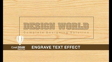 Engrave Text  Effect - Corel Draw Tutorial