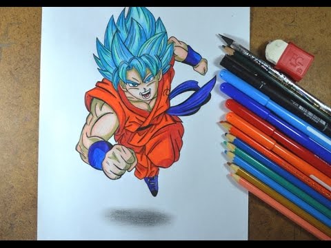 Como Desenhar Goku God ( Deus) - How To Draw Goku God ( Passo a