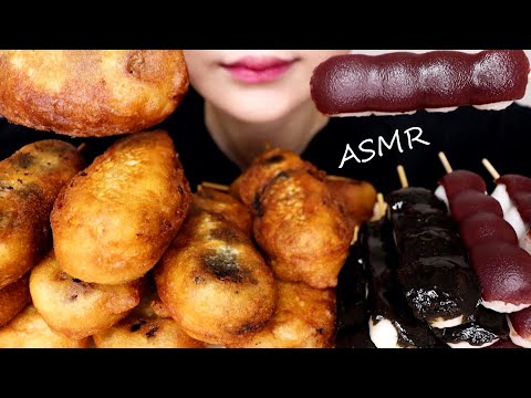 【大食い / 咀嚼音】あん団子ドッグ 黒ゴマ団子ドッグを食べる DEEP FRIED DANGO 【ASMR / MUKBANG / EATING SOUNDS / NO TALKING】