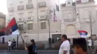 Russian national anthem played in front of US embassy in Belgrade