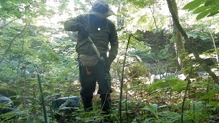 函館渓流で必須！！鉈で山おやじ撃退っす
