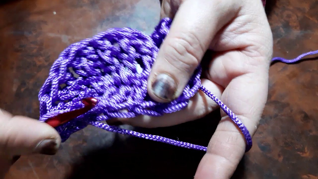 كروشيه طريقة عمل الشكل البيضاوى كروشيه