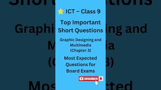 Class 9 ICT Chapter 3 – All Important Short Questions | 100% Exam Preparation