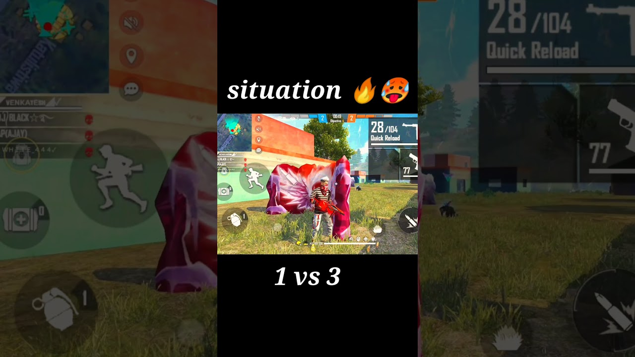 1vs 3 situation 🥵🔥||