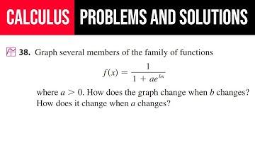 38. Graph several members of the family of functions where a≻0. How does the graph change when b