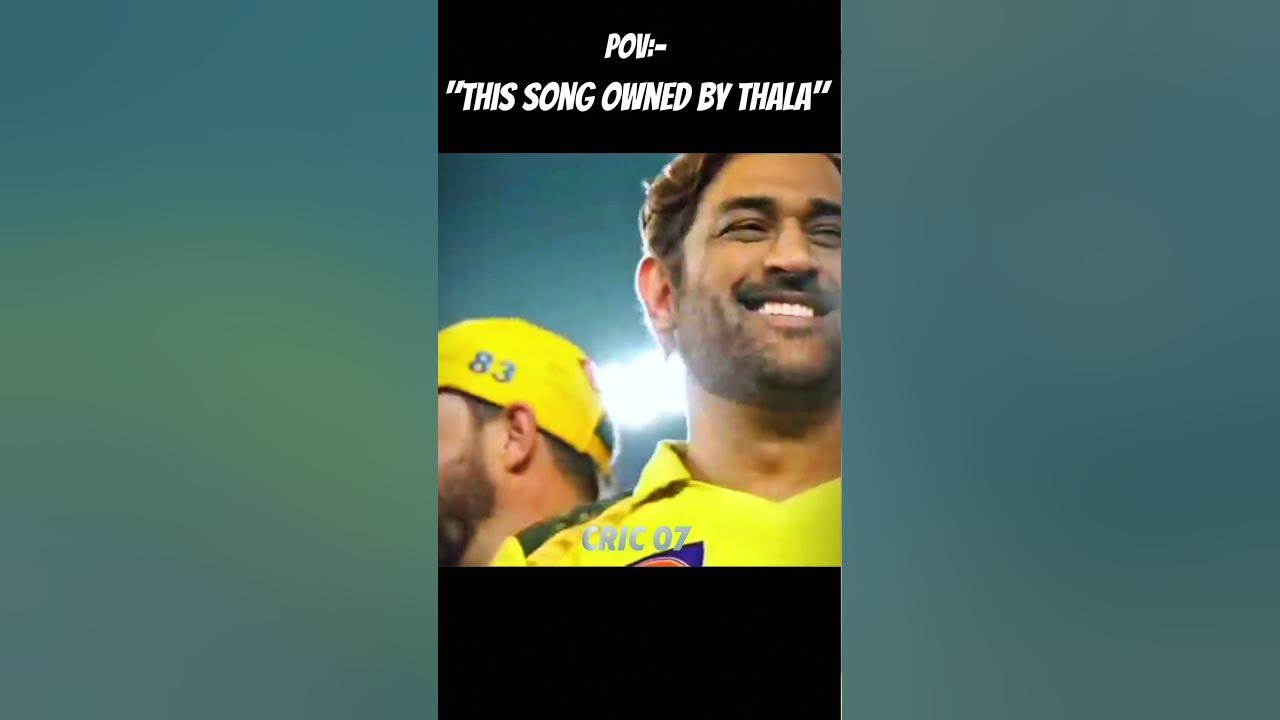 This song owned by Thala || MS Dhoni || Nee Singham Dhan || #thala #msdhoni #csk #shorts
