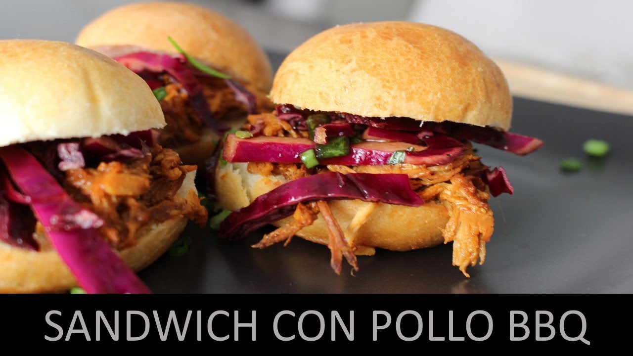 Sandwich con Pollo BBQ (Receta Fácil) La Vainilla Recetas YouTube