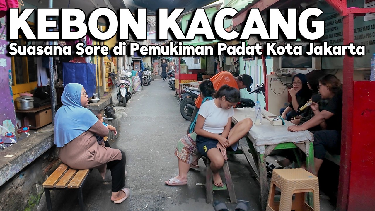 SUASANA SORE DI GANG SEMPIT KEBON KACANG JAKARTA PUSAT | Real Life in Jakarta Indonesia